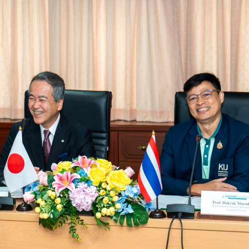 มหาวิทยาลัยเกษตรศาสตร์มีความยินดีต้อนรับคณะผู้บริหารจาก Kanazawa University ประเทศญี่ปุ่น
